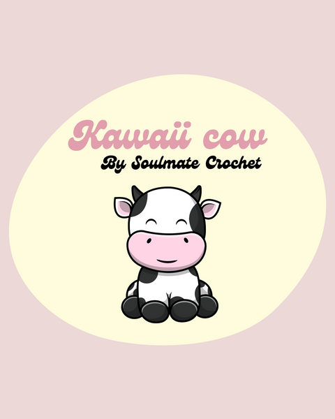 Pattern kawaii cow crochet