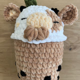 Bubble tea cow crochet