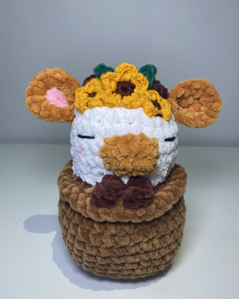 sunflower cow crochet