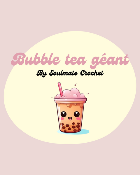 Pattern Bubble Tea Géant