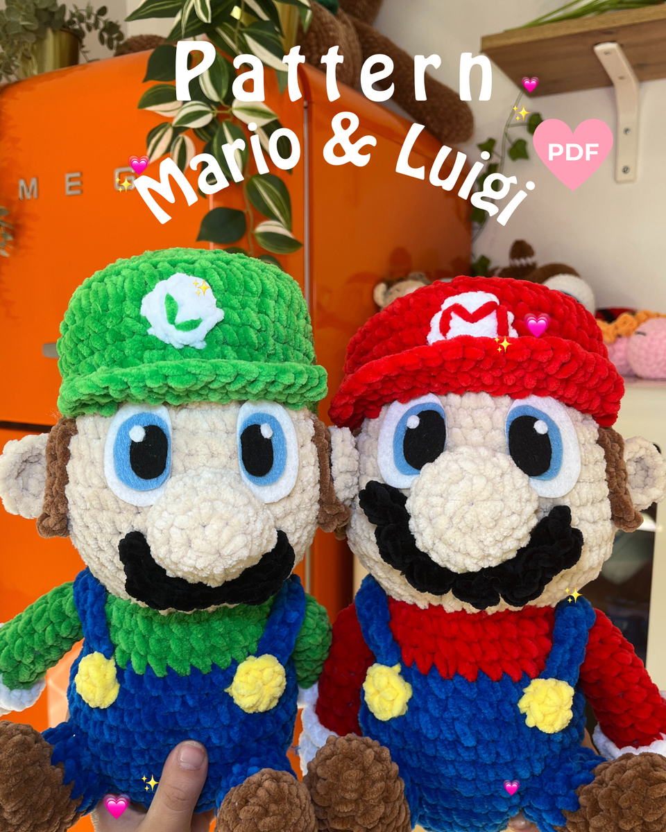 Pattern Mario & Luigi | 2 EN 1 (PDF) 💚✨