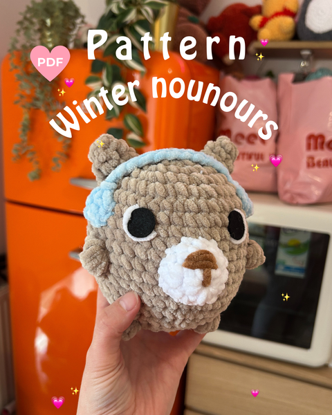 Pattern Winter nounours (PDF) 🩵✨